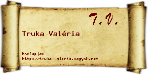 Truka Valéria névjegykártya