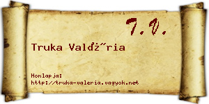 Truka Valéria névjegykártya